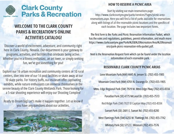 Clark County Parks and Recreation Catalog Fall - Page 2