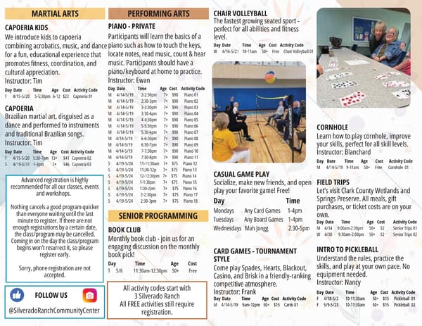Clark County Parks & Recreation Spring Brochre - Page 55
