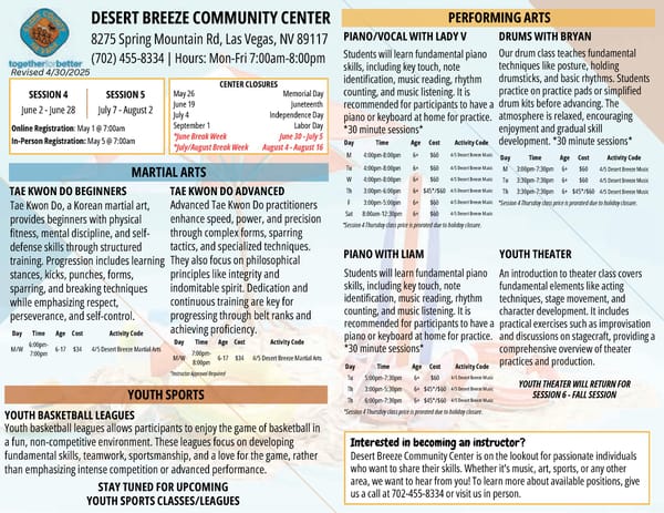 Clark County Parks & Recreation 2025 Summer Brochure - Page 37