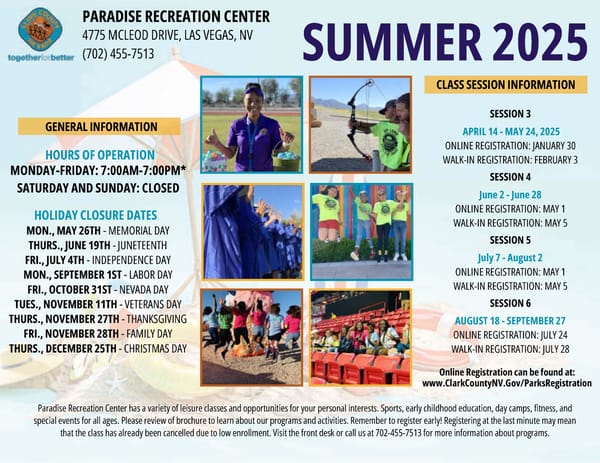 Clark County Parks & Recreation 2025 Summer Brochure - Page 54
