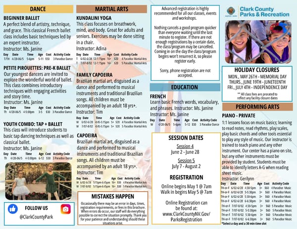 Clark County Parks & Recreation 2025 Summer Brochure - Page 55