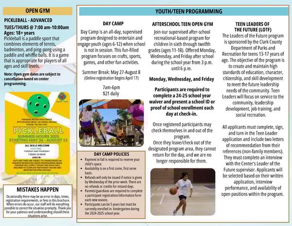 Clark County Parks & Recreation 2025 Summer Brochure - Page 57