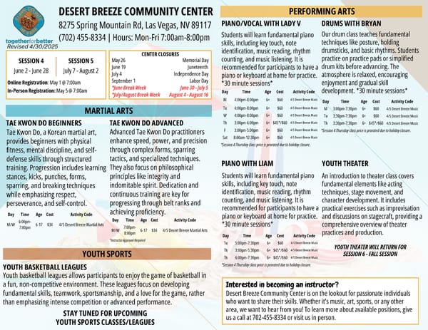 Clark County Parks & Recreation 2025 Summer Brochure - Page 30