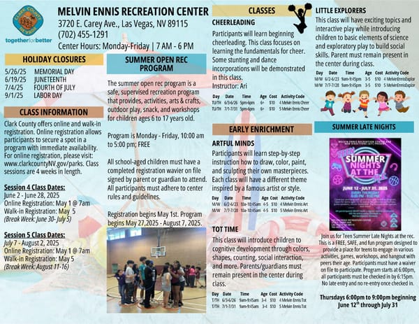 Clark County Parks & Recreation 2025 Summer Brochure - Page 41