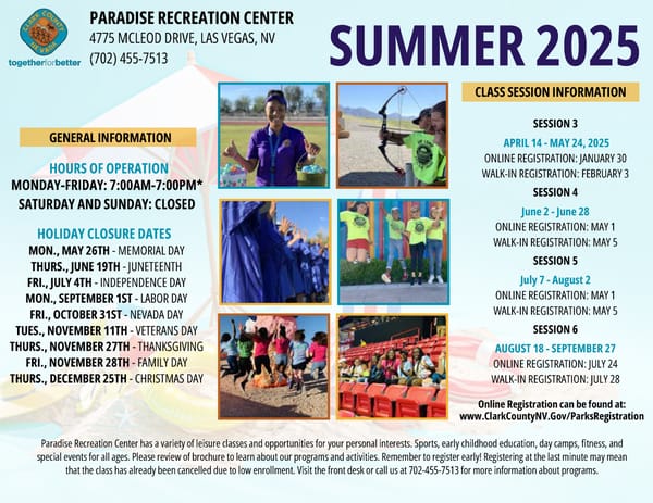 Clark County Parks & Recreation 2025 Summer Brochure - Page 47