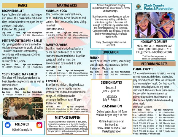 Clark County Parks & Recreation 2025 Summer Brochure - Page 48