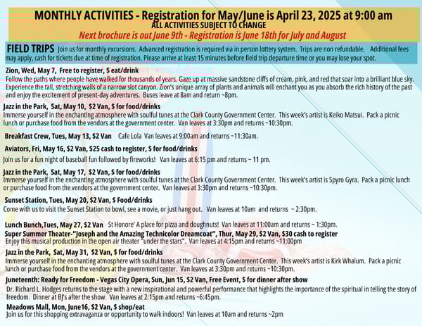 Clark County Parks & Recreation 2025 Summer Brochure - Page 70