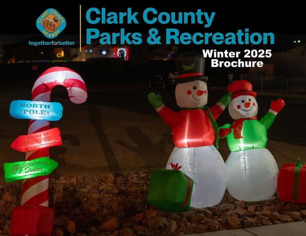 Clark County Parks & Recreation Winter 2025 Brochure - Page 1