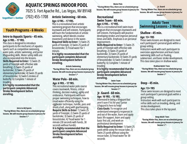 Clark County Parks & Recreation Winter 2025 Brochure - Page 6