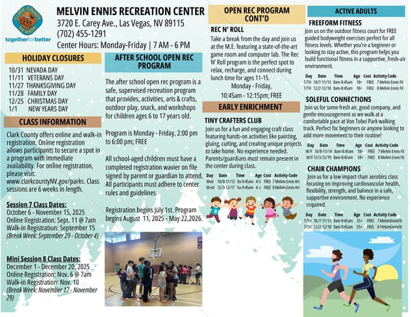 Clark County Parks & Recreation Winter 2025 Brochure - Page 36