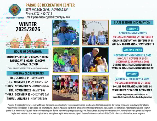 Clark County Parks & Recreation Winter 2025 Brochure - Page 42