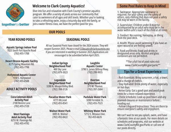 Clark County Parks & Recreation Winter 2025 Brochure - Page 2