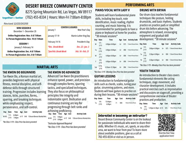 Clark County Parks & Recreation Winter 2025 Brochure - Page 11